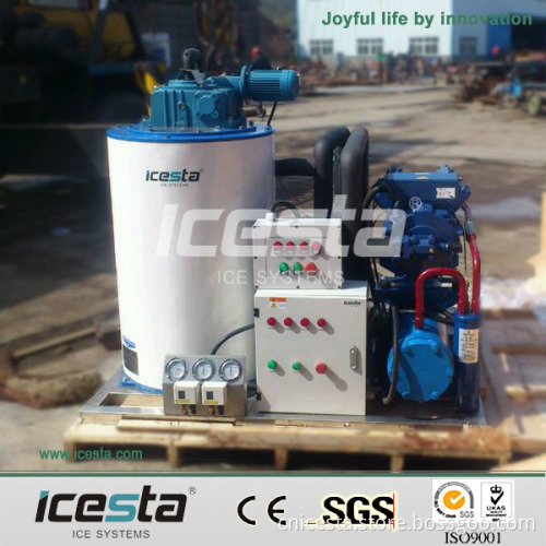 Sea Water Ice Flake Machine 5000kg Capacity with Ice Bin